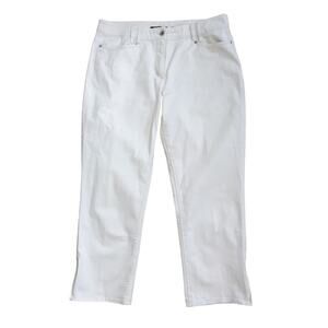 Robell Sally 07 Womens Size 42 (US 12) Light Beige Cropped Capri Pants